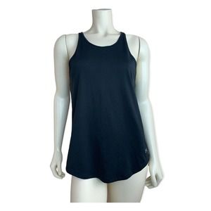 Under Armor Black Tie Back Tank Top Sleeveless Crossback Gym Athletic Round Neck